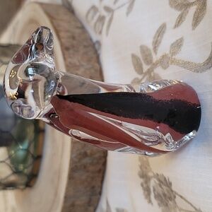 Hokitika Art Glass Penguin Paperweight - 4.5"